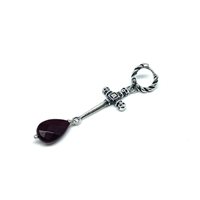 Boucle d'oreilles unique Madame Black Femme in Argent Quarzo OR CR GOCCIA 02 - OR CR GOCCIA 02